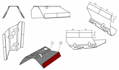Pièces agricoles - Travail du sol - Racleur carbure utilisable pour Kuhn