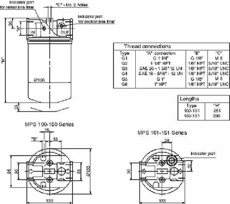 Pièces agricoles - Hydraulique - Tête de filtre MPS100/150-R-G1(1 1/4" BSP)