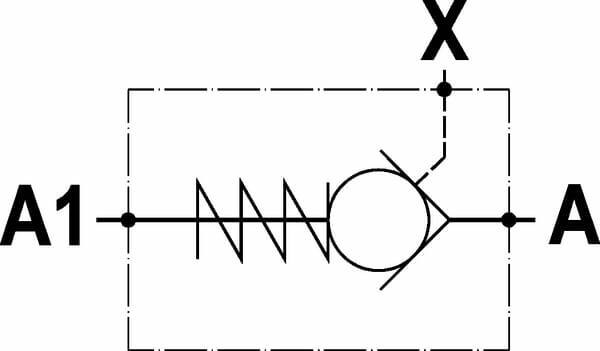 Pièces agricoles - Hydraulique - Clapet anti retour pilote 3/8"