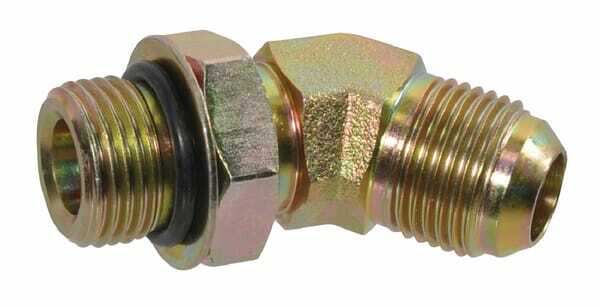 Pièces agricoles - Hydraulique - Coude 45gr mâle x mâle 3/4 UNF