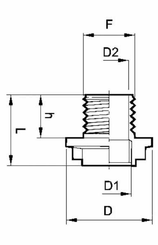 Pièces agricoles - Pièce Pulvérisateur - Embout double F/M M24x2x1/2"