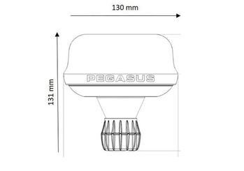 Pièces agricoles - Eclairage - Gyrophare LED, 9W, 10-30V, ambre, montage sur poteau flexible Autoblok, rotatif, Ø130mmx131mm, PEGASUS