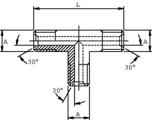 Pièces agricoles - Hydraulique - Raccord en T