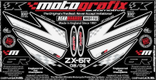 Kit déco arrière MOTOGRAFIX blanc Kawasaki ZX6R Ninja