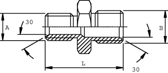 Pièces agricoles - Hydraulique - Raccord droit M 1/2"x3/8" BSP SS