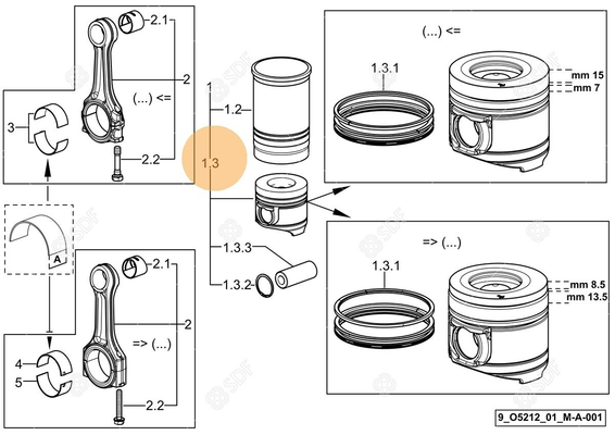 Pièces agricoles - Pieces moteur - KIT SUPPLEMENTAIRE Deutz-Fahr origine