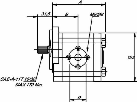 Pièces agricoles - Hydraulique - Pompe à engrainages PLP20.25-D0-07S1-LEB/EA-N-FS