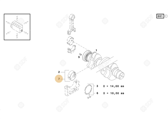 Pièces agricoles - Pieces moteur - coussinet (en bronze)