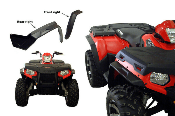 Pièces Quad & Motos - Plastiques - Kit d'extension d'ailes DIRECTION 2 noir Polaris