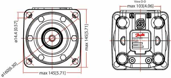 Pièces agricoles - Hydraulique - Moteur Orbit Cardan Ø40, Stand