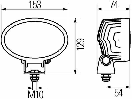 Pièces agricoles - Eclairage - Phare de travail OVAL100LED