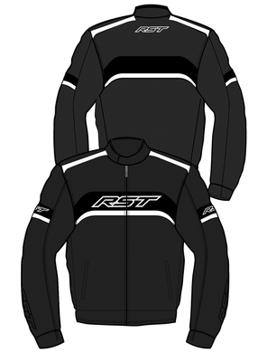 Equipement Quad & Motos - Veste - Veste RST S-1 textile - noir/gris/vert fluo