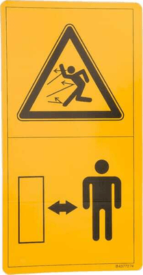 Pièces agricoles - Machines - Autocollant danger pièces vol.