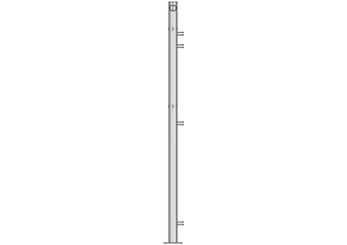 Accessoires et options matériel  - Matériel d'élevage - autre - POTEAU PLATINE DEPORTEE A GAUCHE (BOX)
