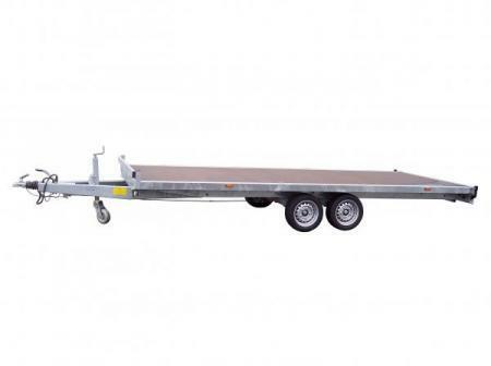 Materiels - Remorque voiture - PLATEAU ROUES DESSOUS 506x215 freiné 2 essieux PTAC : 3500 kg