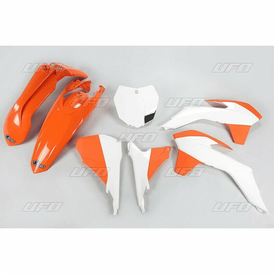 Pièces Quad & Motos - Plastiques - Kit plastique UFO couleur origine (2015) orange/blanc KTM