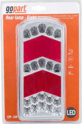 Pièces agricoles - Eclairage - Feu arrière LED rectangle droit câblé