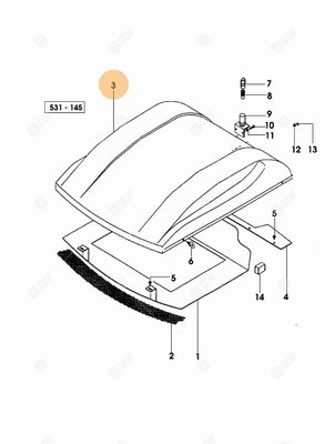 Pièces agricoles - Cabine et structure - TOIT OUVRANT