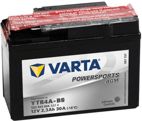 Pièces agricoles - Eclairage - Batterie 12V 2,3Ah 30A AGM Sports motorisés VARTA