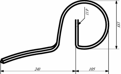 Pièces agricoles - Travail du sol - Dent à ressort 25x8x345mm sans pointe