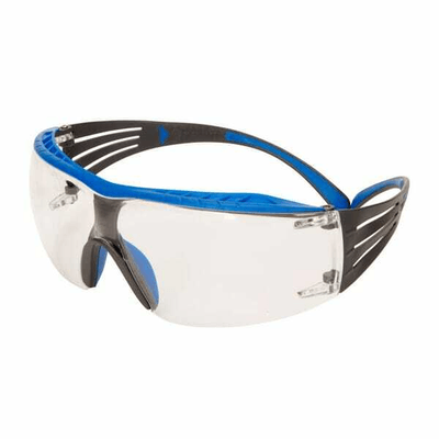 Vêtements et protections - Equipement - Lunettes de sécurité SecureFit 400X, monture bleue/grise, antibuée (K&N) Scotchgard™, verres transparents