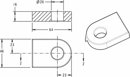 Pièces agricoles - Fasteners - Œillet pour barrière 3/4 dia