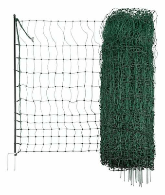 Pièces agricoles - Cloture,Jardin & Sylviculture - Filet à volailles 50m, 106cm double fourche, vert, rac. élect.