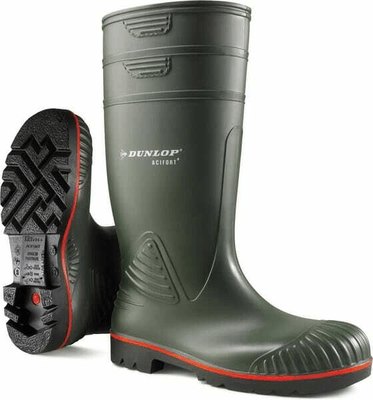 Vêtements et protections - Equipement - Bottes de sécurité vertes, classe S5, taille 45 Wellingtons Acifort® Heavy Duty Dunlop