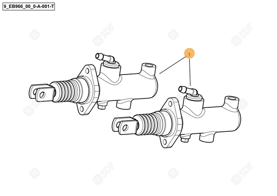 Pièces agricoles - Freinage - POMPE DE FREINS