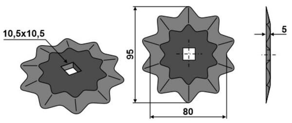 Pièces agricoles - Fenaison & élevage - Disque à tronçonner Ø95x5mm avec couche de carbure de tungstène