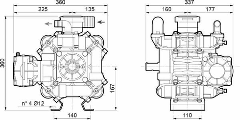 Pièces agricoles - Pièce Pulvérisateur - Pompe BP171K AEP 1"3/8-1"3/8