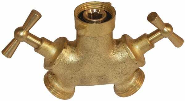 Pièces agricoles - Hydraulique - Vanne à 3 v. filet F/M/M en laiton