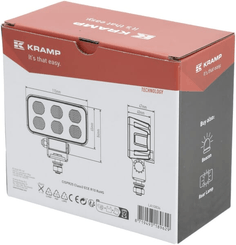 Pièces agricoles - Eclairage - Lampe de travail LED, 60W, 4630lm, rectangulaire, 12/24V, blanc, 115x65x47mm prise Deutsch, faisceau étroit, 12LED