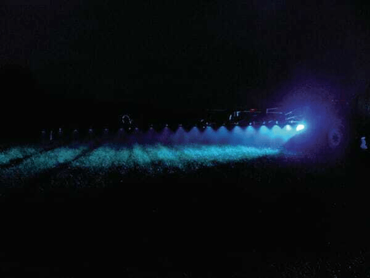 Pièces agricoles - Eclairage - Phare de travail LED x2 carré 9W 1000lm 10/30V bleu 90x4 LED