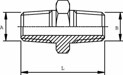 Pièces agricoles - Hydraulique - Union mâle NPT 1/4-1/2