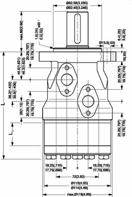 Pièces agricoles - Hydraulique - Moteur Orbit Cardan Ø35, 4-L