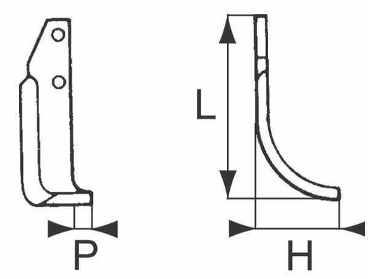Pièces agricoles - Travail du sol - Lame de fraise g. p/ Goldoni