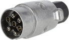 Fiche de remorque 7 pôles, aluminium, 12V, bornes à vis (paquet de 10 pièces)