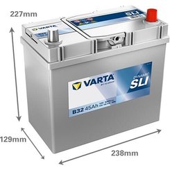 Pièces agricoles - Eclairage - Battery 12V 45Ah 330A B32 VARTA Dynamic SLI