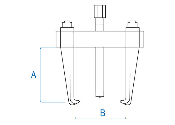 Outils - Outils divers - Extracteur 2 Griffes coulissantes H260 Mini 30 Maxi 380mm Puis 20T