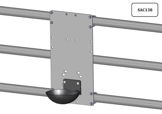 Materiels - Accessoires 10Kg-20Kg - TOLE SUPPORT D'ABREUVOIR SUR BARRIERE