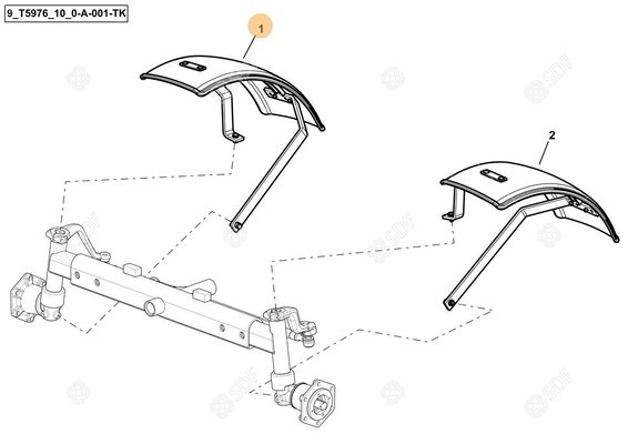 Pièces agricoles - Cabine et structure - parafango