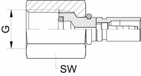 Pièces agricoles - Hydraulique - Embout de tuyau Manomètre 1/4