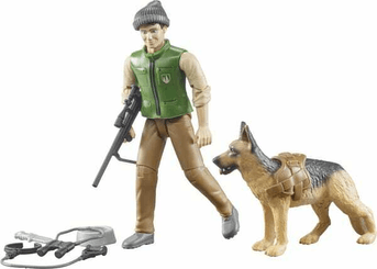 Loisirs - Jouets - Forestier avec chien et équipements