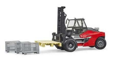Loisirs - Jouets - Chariot élévateur Linde HT160 avec palette et 3 cages à palettes