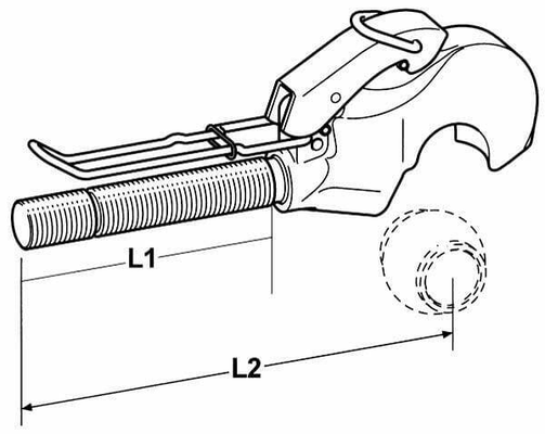 Pièces agricoles - Tracteur pièce adaptable - Crochet M36 x 3 G cat. 3/2