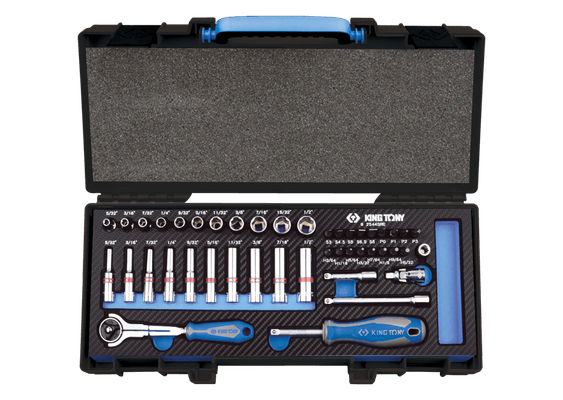 Outils - Outils divers - Coffret de douilles et accessoires1/4" 6 pans EVAWAVE - 44 pièces