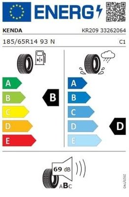 Pièces agricoles - Pièce divers - Pneu 185/65R14 93N, TL, Kenda KR209 Kargo Trail 3G