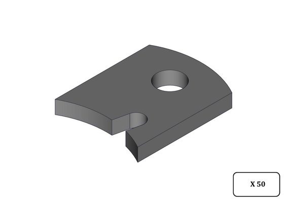 Materiels - Matériel d'élevage - autre - CARTON DE 50 PLAT (NOIR) INCURVE 50X08 L.57MM A102 POTEAU