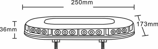 Pièces agricoles - Eclairage - Rampe lumineuse mini-rampe LED magnétique 3x30W